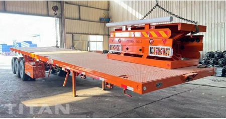 Tri Axle Flat Deck Trailer Ready Ship to Jamaica