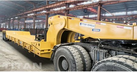 2 Axle 55 Ton Lowboy Trailer will be sent to Jamaica by Container