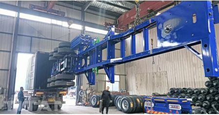 3 Axle 40 Ft Container Chassis Trailer will be sent to Jamaica