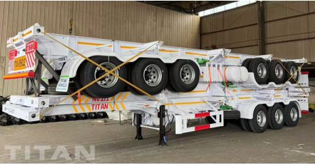Tri Axle Chassis Trailer Ready Ship to Jamaica Kingston