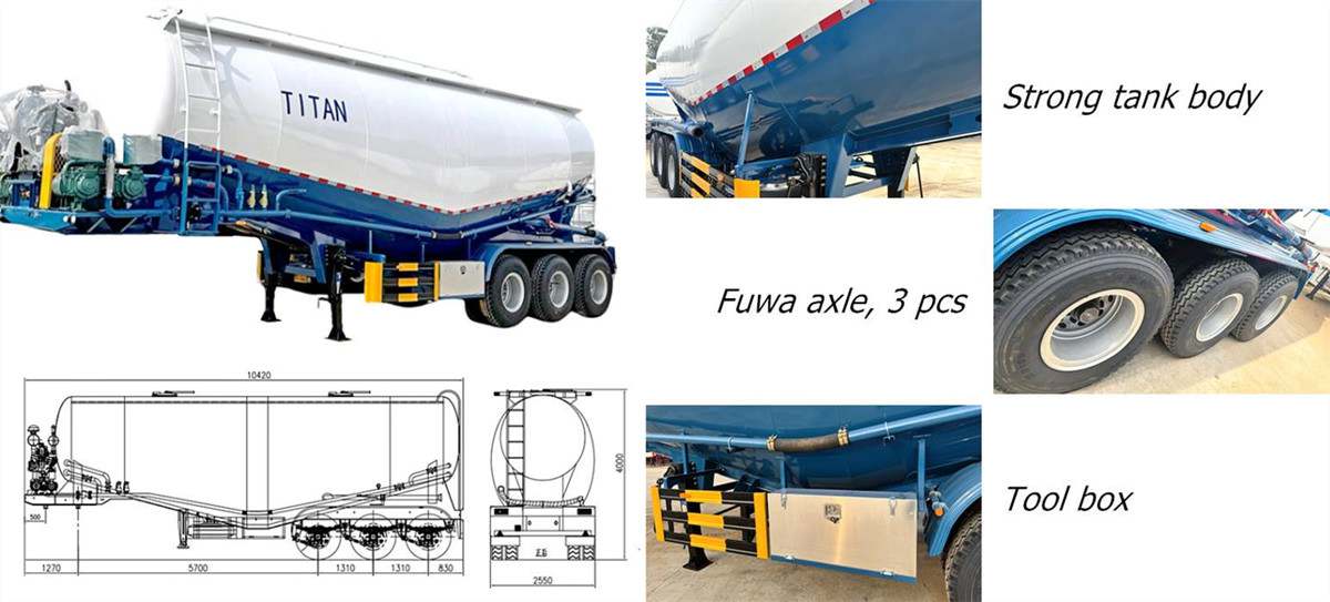 Dry Bulk Cement Tanker Truck Trailer for Sale in Jamaica