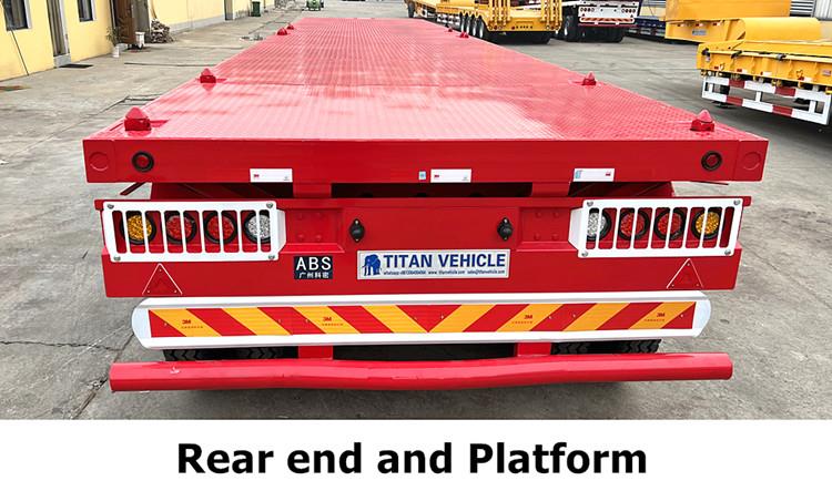 3 Axle 40 FT Flatbed Semi Trailer for Sale Price in Jamaica Montego Bay