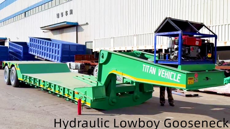 2 Axle Hydraulic Lowboy Gooseneck Trailer for Sale in Jamaica