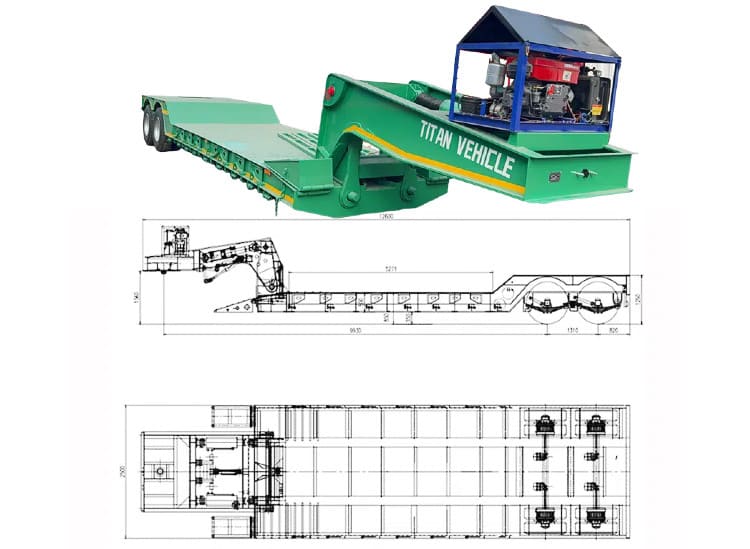 2 Axle Hydraulic Lowboy Gooseneck Trailer for Sale in Jamaica