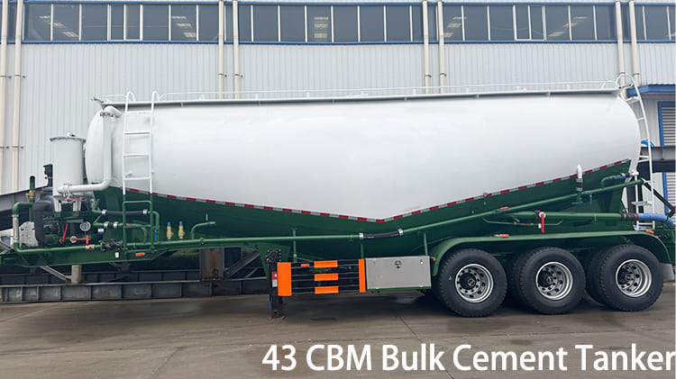 3 Axle 43 CBM Bulk Cement Tankers for Sale in Jamaica