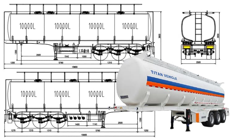 3 Axle 40000 Liters Petrol Tanker Trailer for Sale in Jamaica