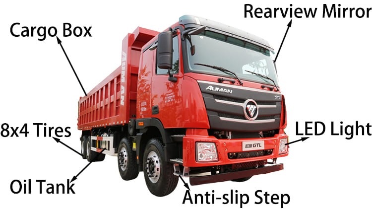 Foton 12 Wheeler GTL 8x4 Dump Truck for Sale in Jamaica