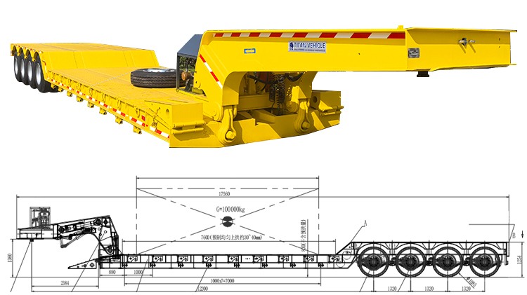Hydraulic Detachable Gooseneck Lowboy Trailer for Sale in Kingston Jamaica