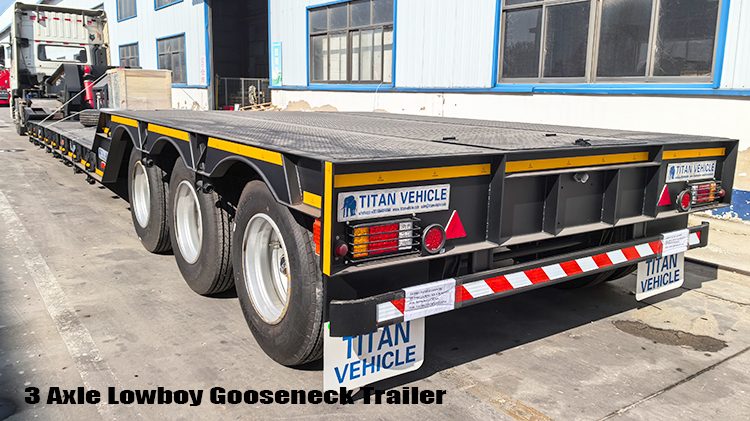 3 Axle 60 Ton Hydraulic Lowboy Gooseneck Semi Trailer for Sale in Jamaica