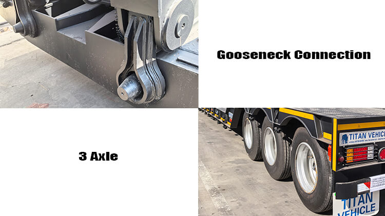 3 Axle 60 Ton Hydraulic Lowboy Gooseneck Semi Trailer for Sale in Jamaica