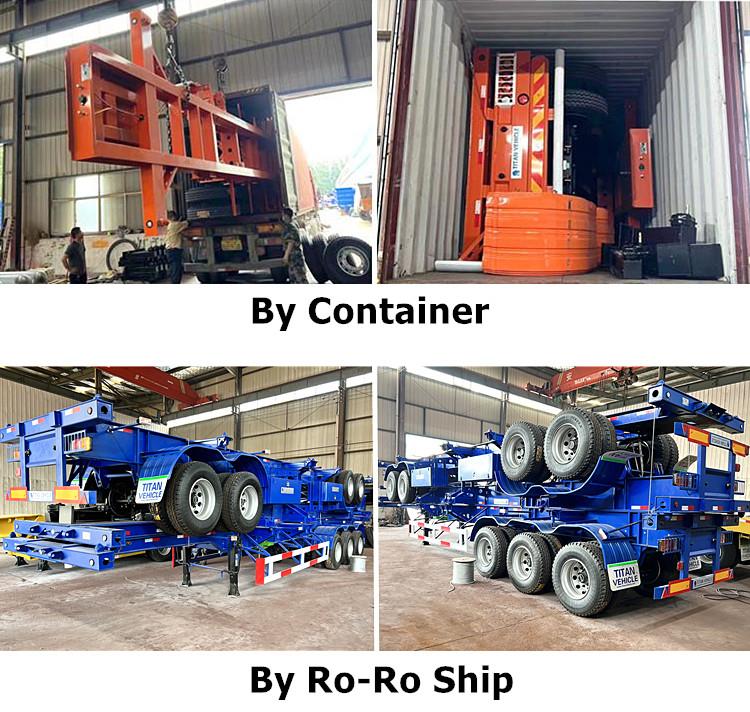 Tri Axe 40 ft Shipping Container Chassis Trailer for sale in Jamaica