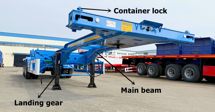 40 Ft 60 T Container Chassis Trailer for Sale in Jamaica