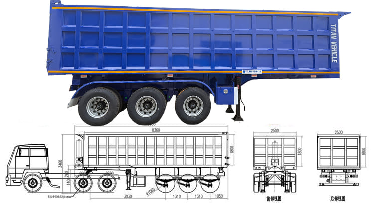 Tri Axle End Dump Trailers for Sale | Dump Truck Trailer for Sale in Jamaica