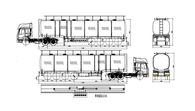 4 Axle Fuel Tanker Trailer for Sale in Saudi Arabia