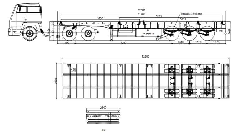 40 ft Flatbed Truck Trailer for Sale in Jamaica