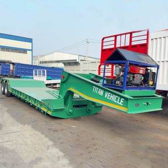 2 Axle Hydraulic Lowboy Gooseneck Trailer