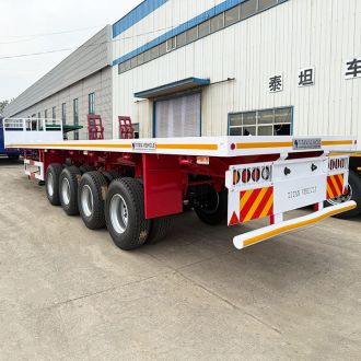 4 Axle 48 Ft Flatbed Trailer Truck